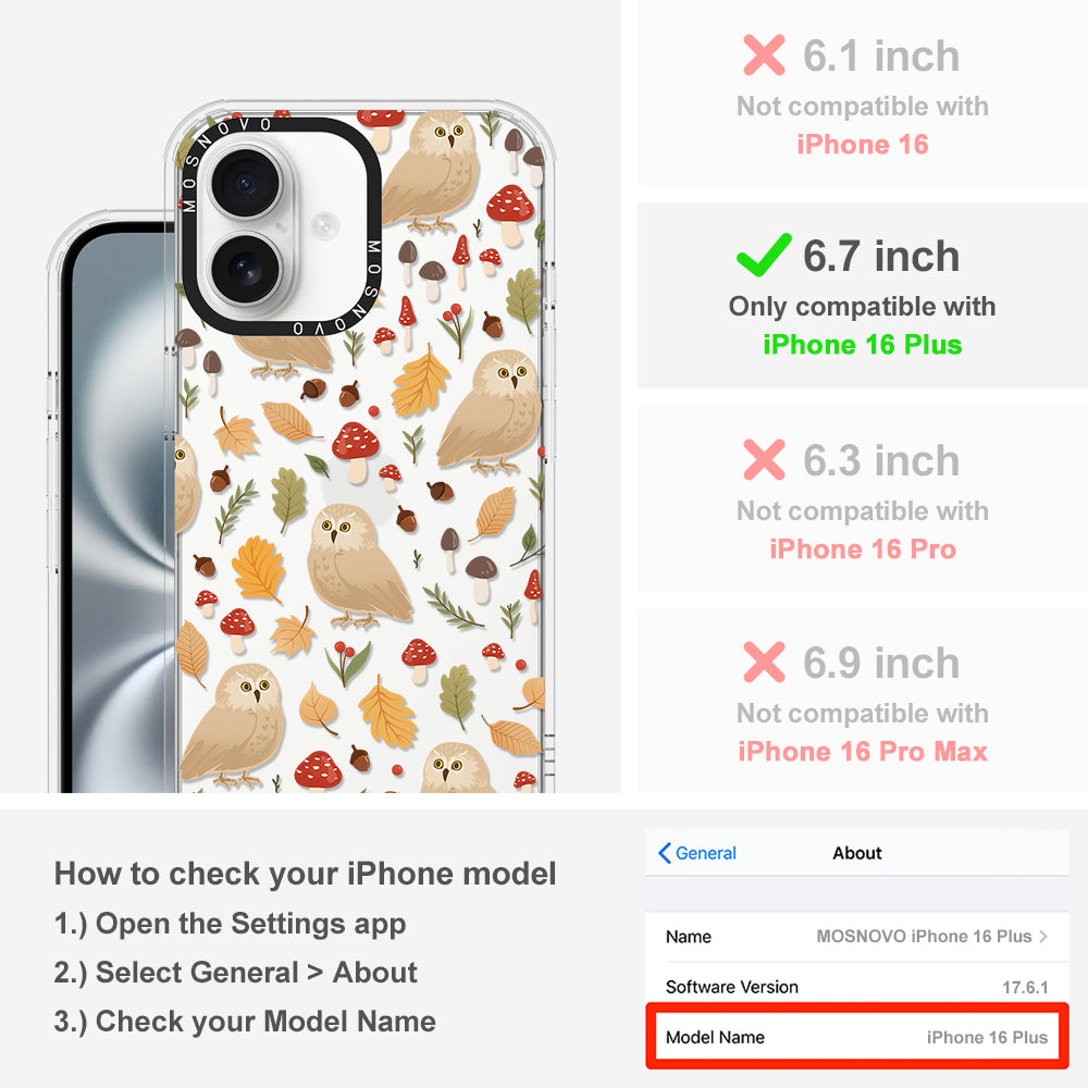 Autumn Owl Phone Case - iPhone 16 Plus Case - MOSNOVO