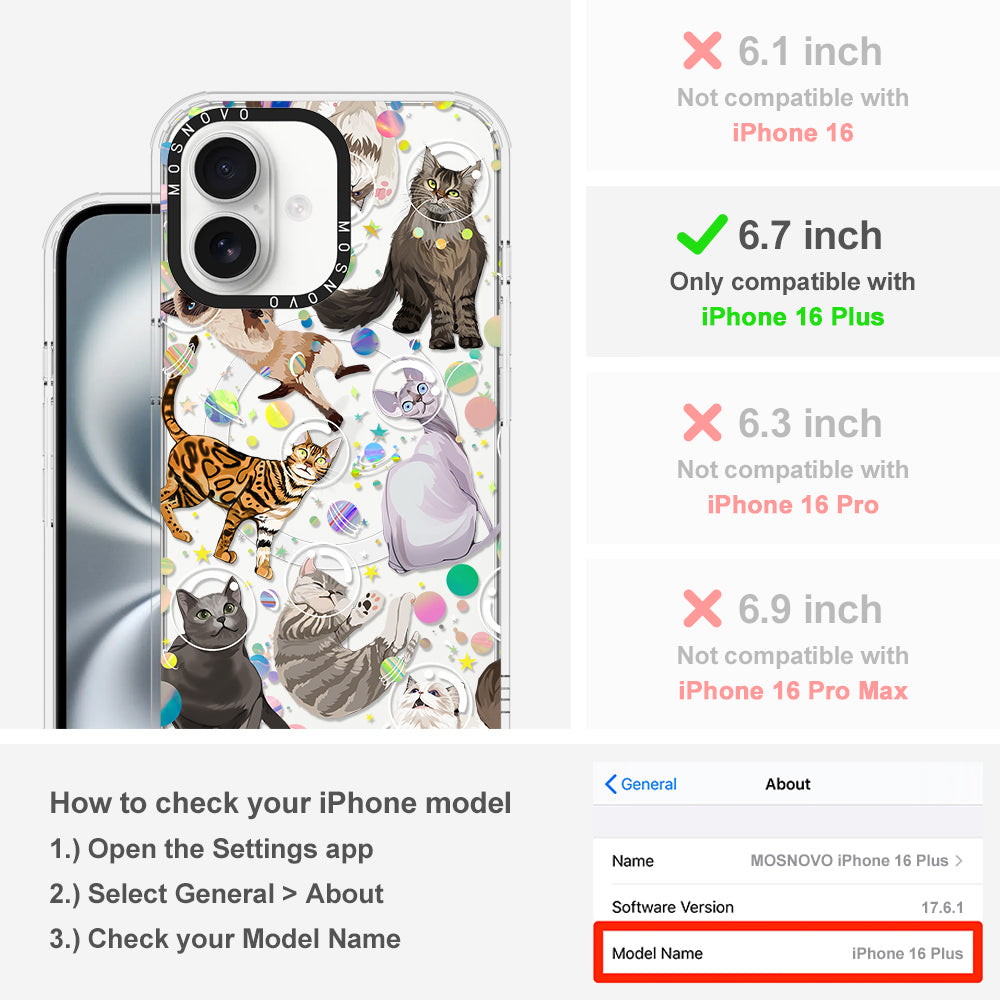 Space Cat Phone Case - iPhone 16 Plus Case - MOSNOVO