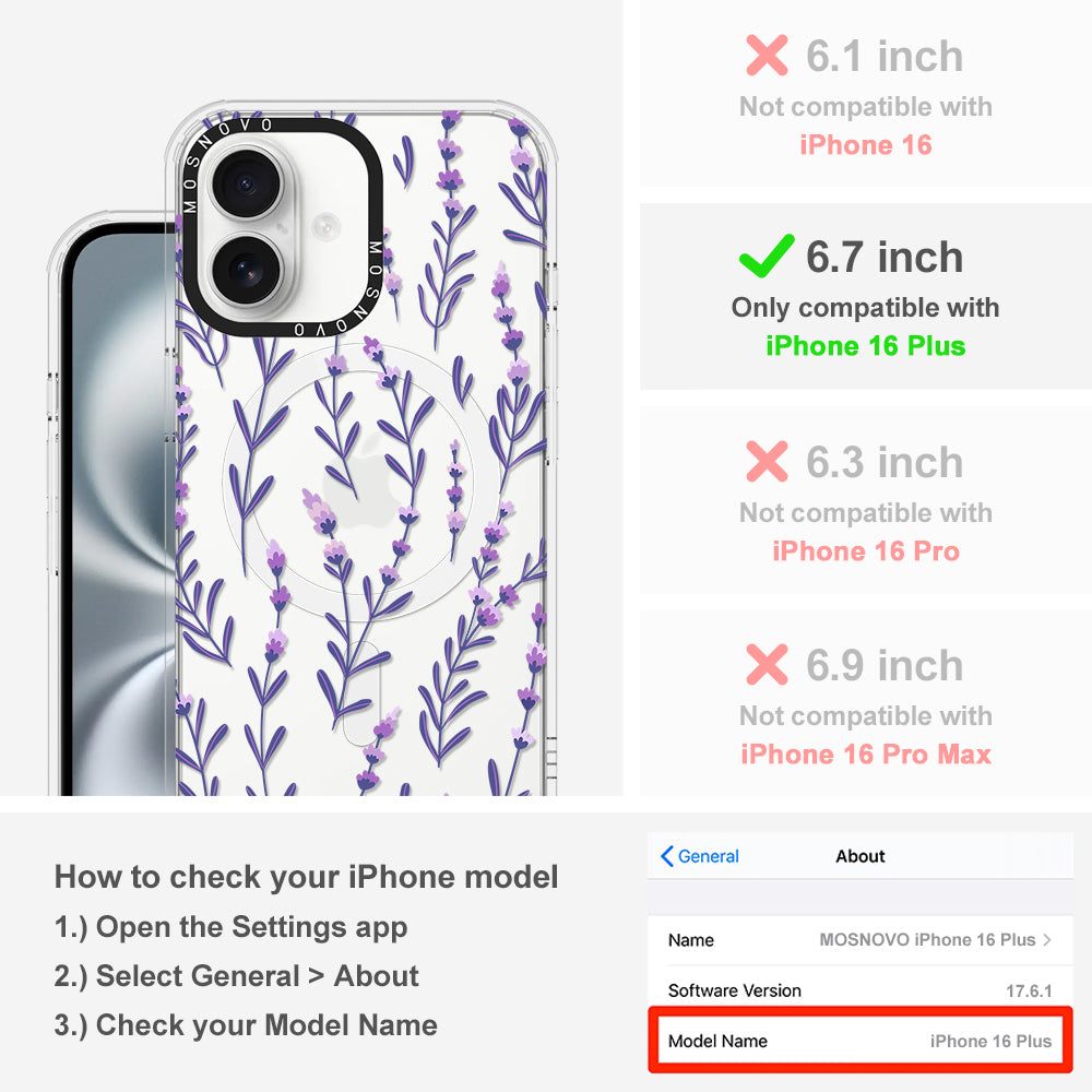 Lavenders Phone Case - iPhone 16 Plus Case - MOSNOVO