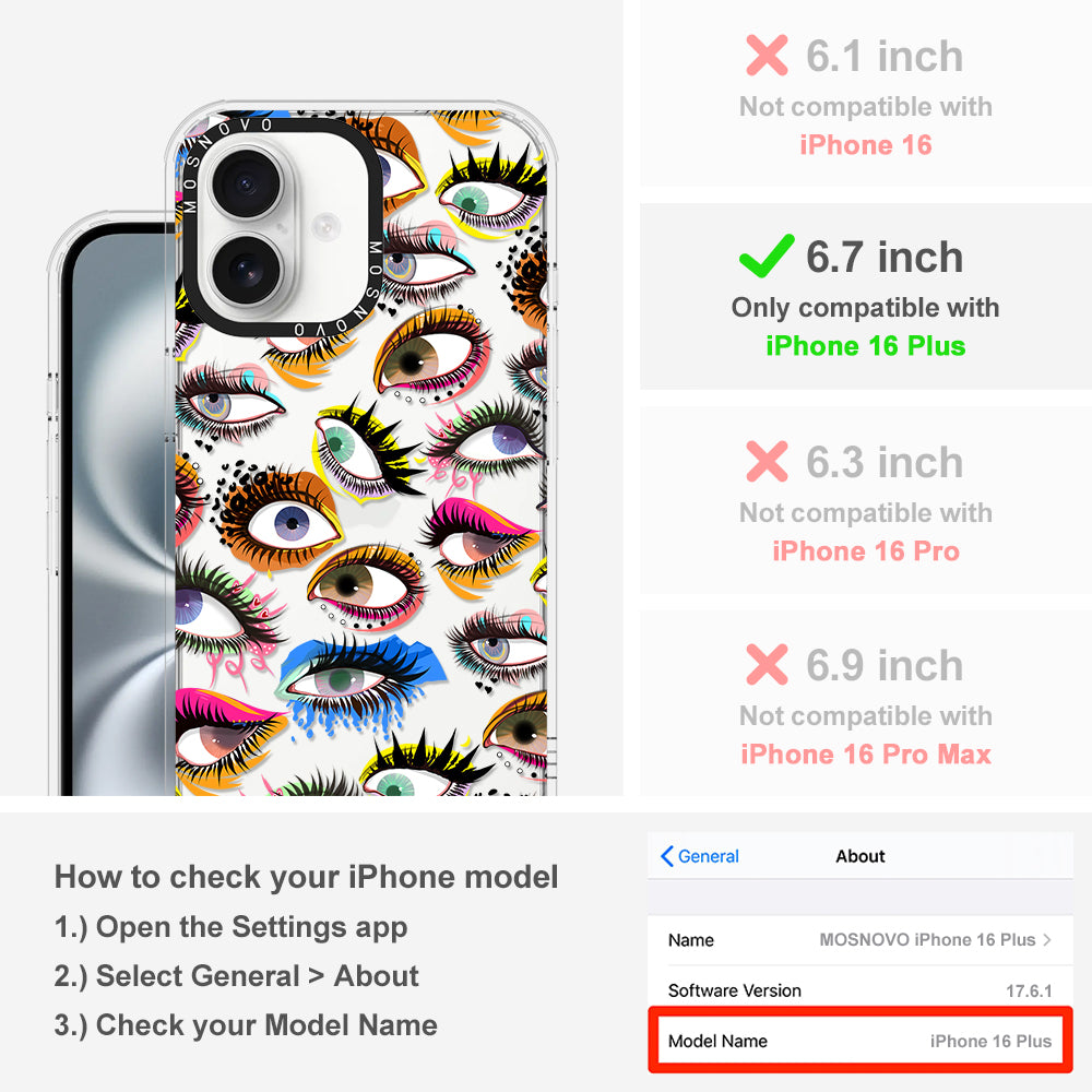 Eyes Phone Case - iPhone 16 Plus Case - MOSNOVO