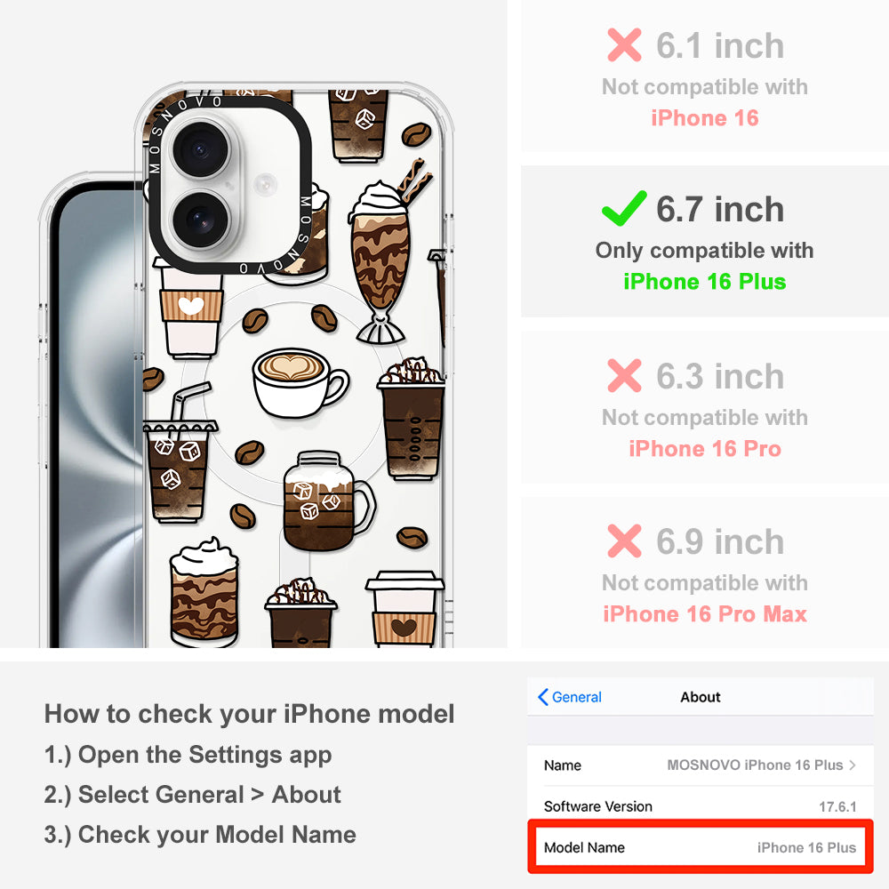 Coffee Phone Case - iPhone 16 Plus Case - MOSNOVO