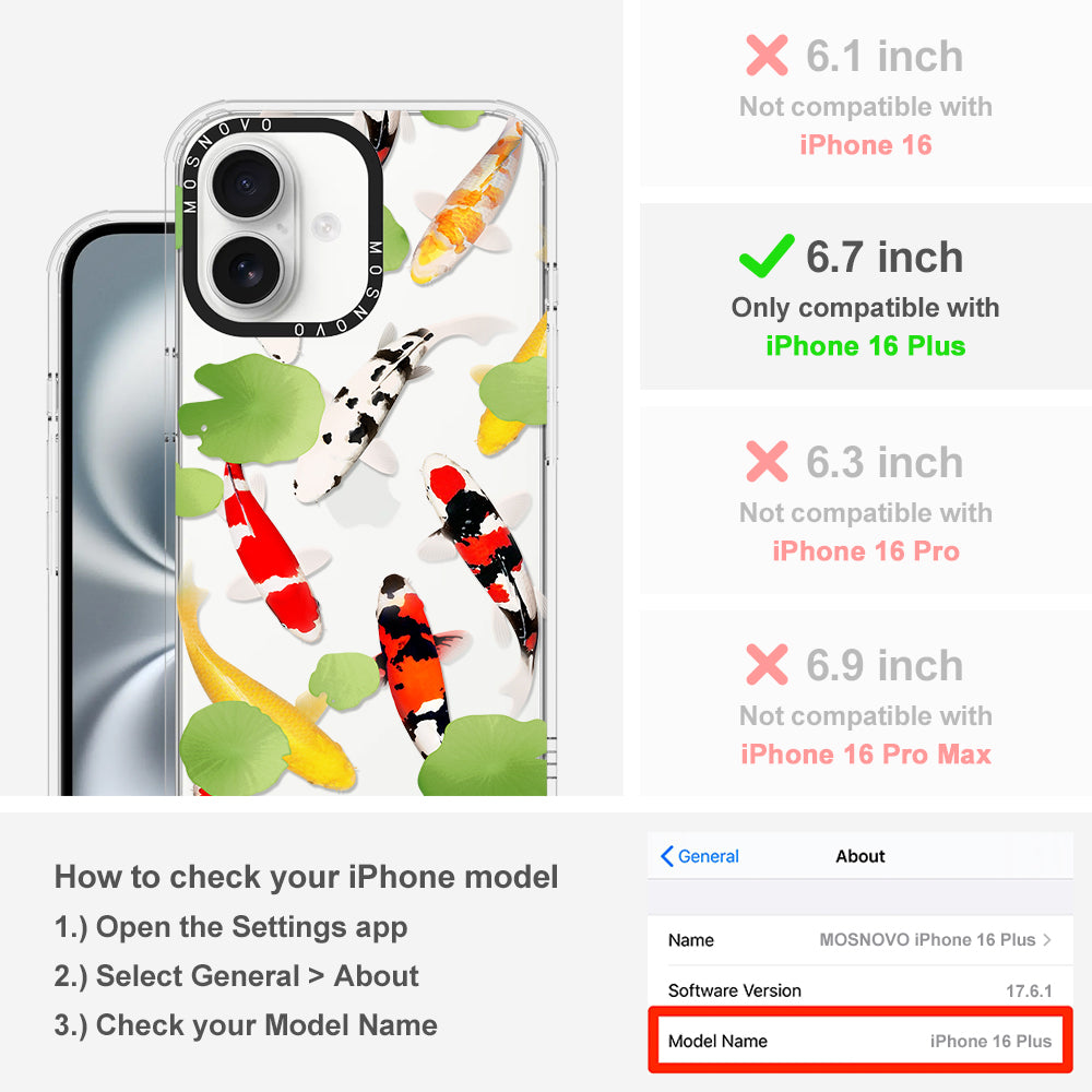 Koi Phone Case - iPhone 16 Plus Case - MOSNOVO