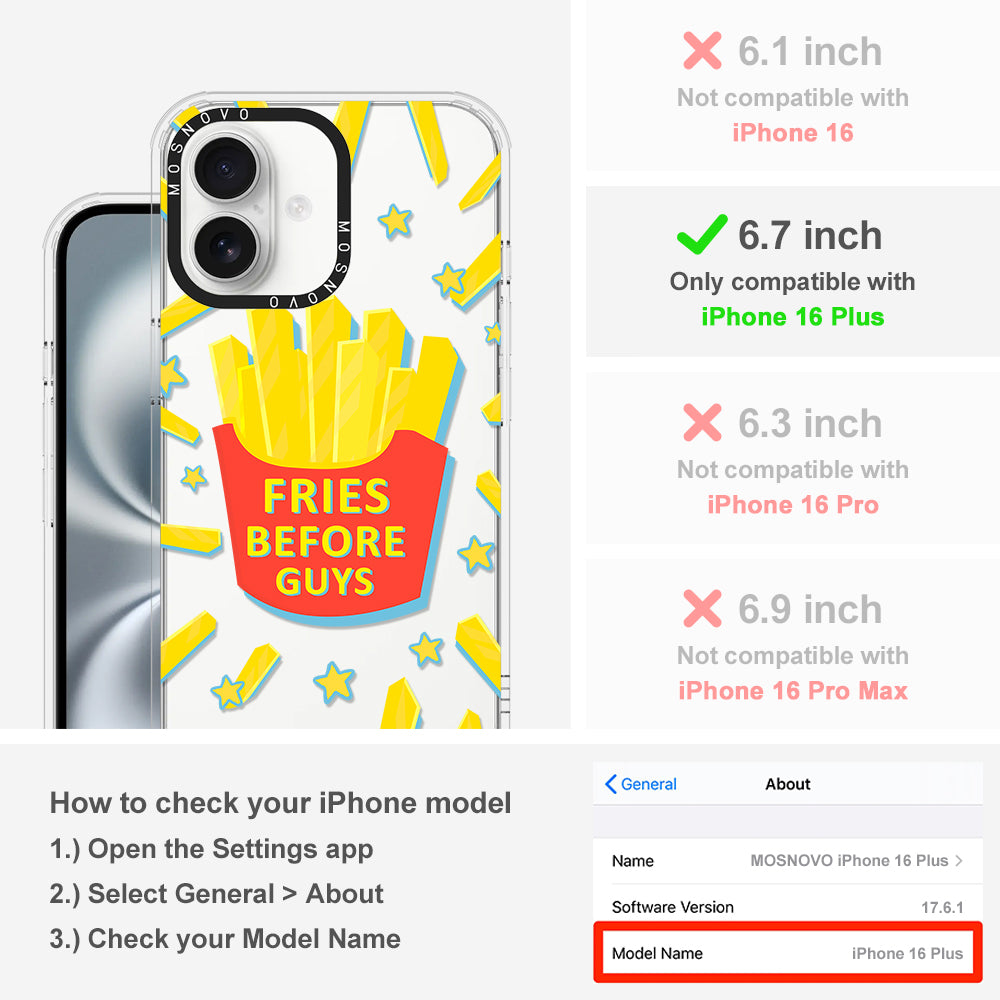 Fries Before Guys Phone Case - iPhone 16 Plus Case - MOSNOVO