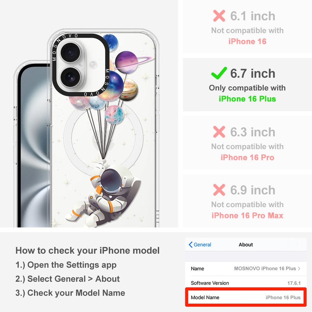 Astronaut Phone Case - iPhone 16 Plus Case - MOSNOVO