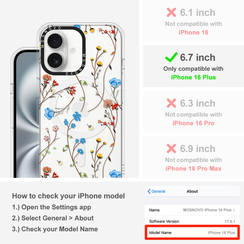 Wildflowers Phone Case - iPhone 16 Plus Case - MOSNOVO