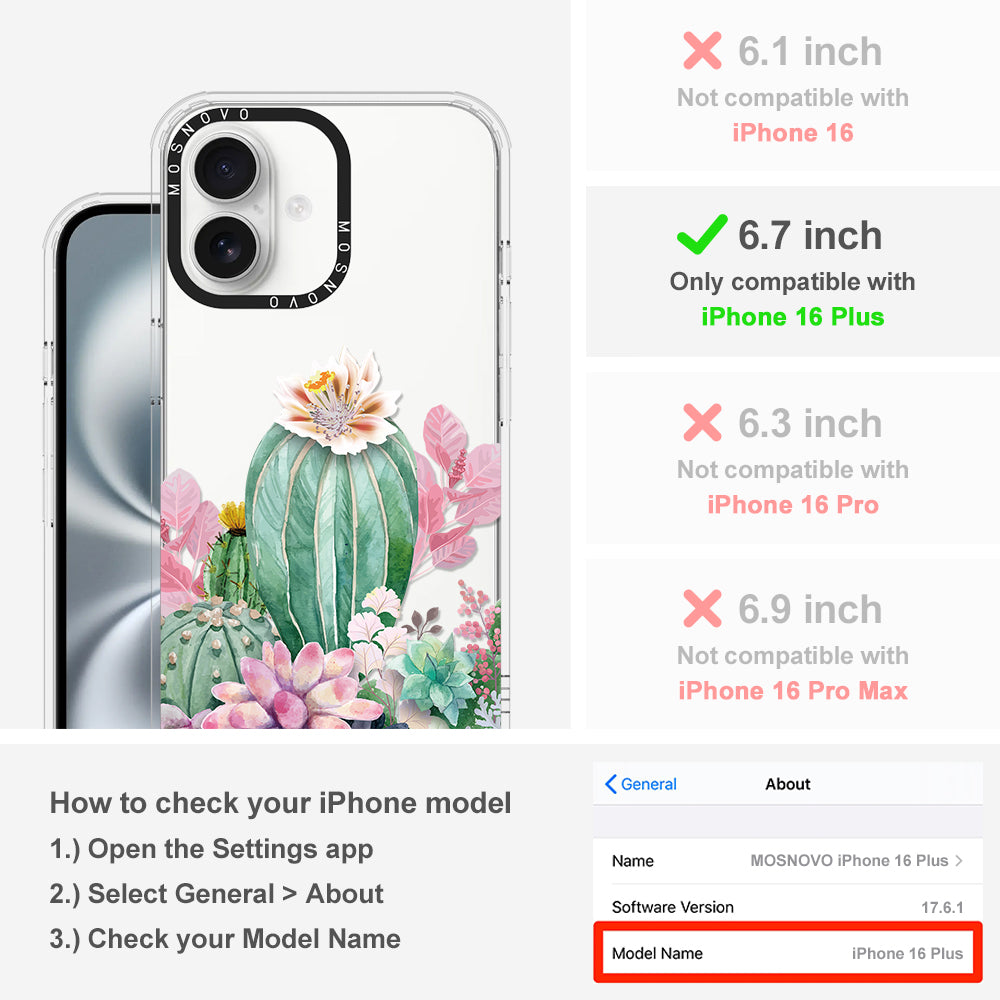 Cactaceae Phone Case - iPhone 16 Plus Case - MOSNOVO