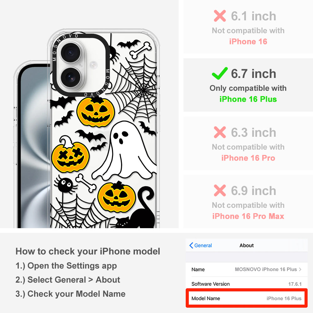 Halloween Pumpkin Phone Case - iPhone 16 Plus Case - MOSNOVO