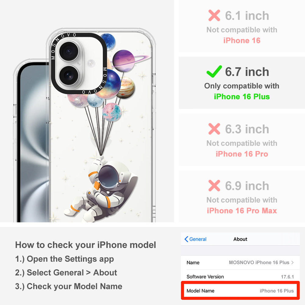 Astronaut Phone Case - iPhone 16 Plus Case - MOSNOVO