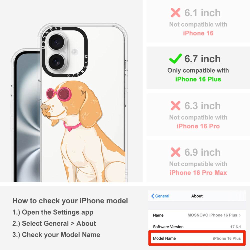 Cute Beagle Phone Case - iPhone 16 Plus Case - MOSNOVO