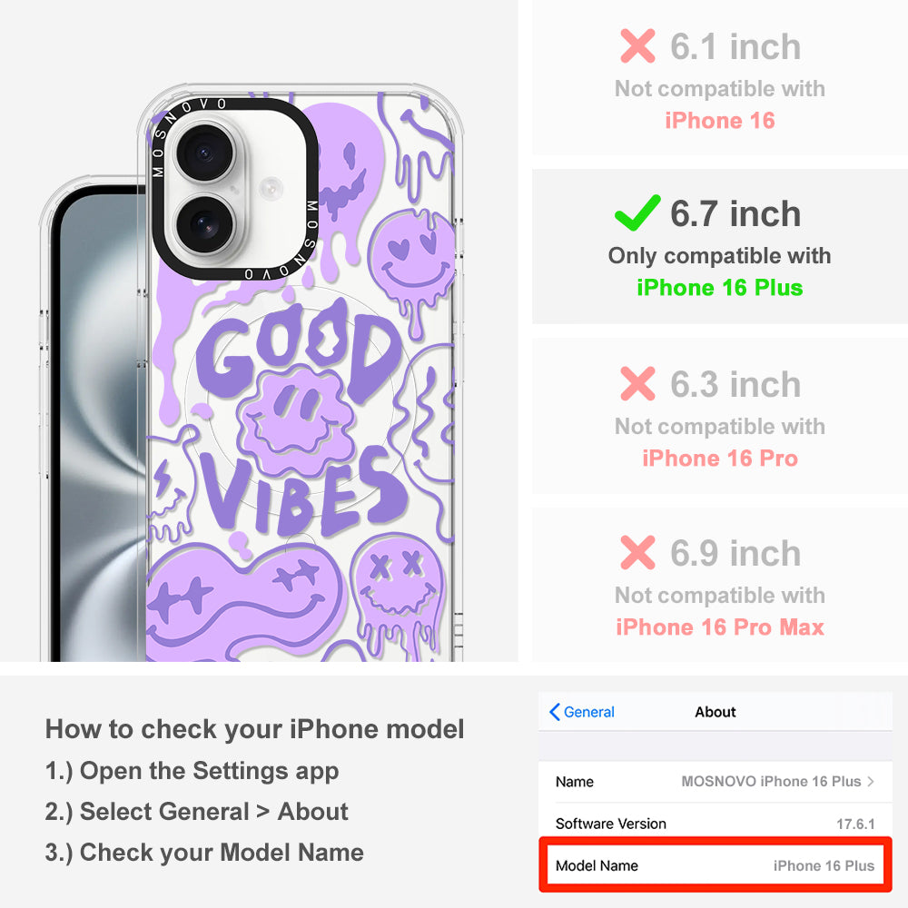 Good Vibes Phone Case - iPhone 16 Plus Case - MOSNOVO