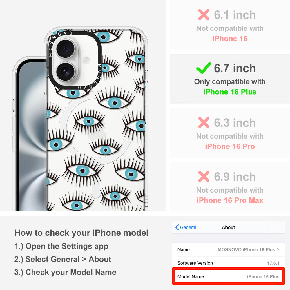 Evil Eye Phone Case - iPhone 16 Plus Case - MOSNOVO