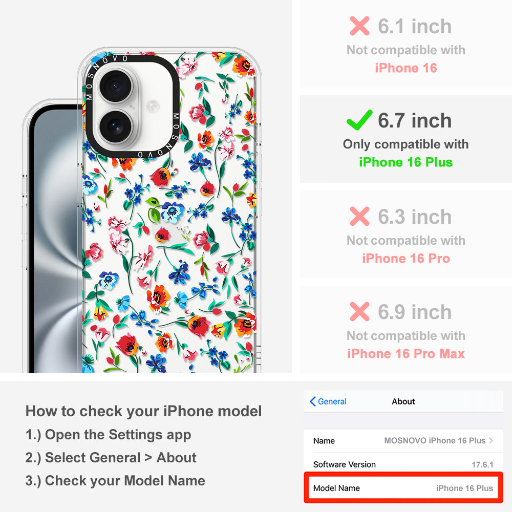 Little Wild Flower Phone Case - iPhone 16 Plus Case - MOSNOVO