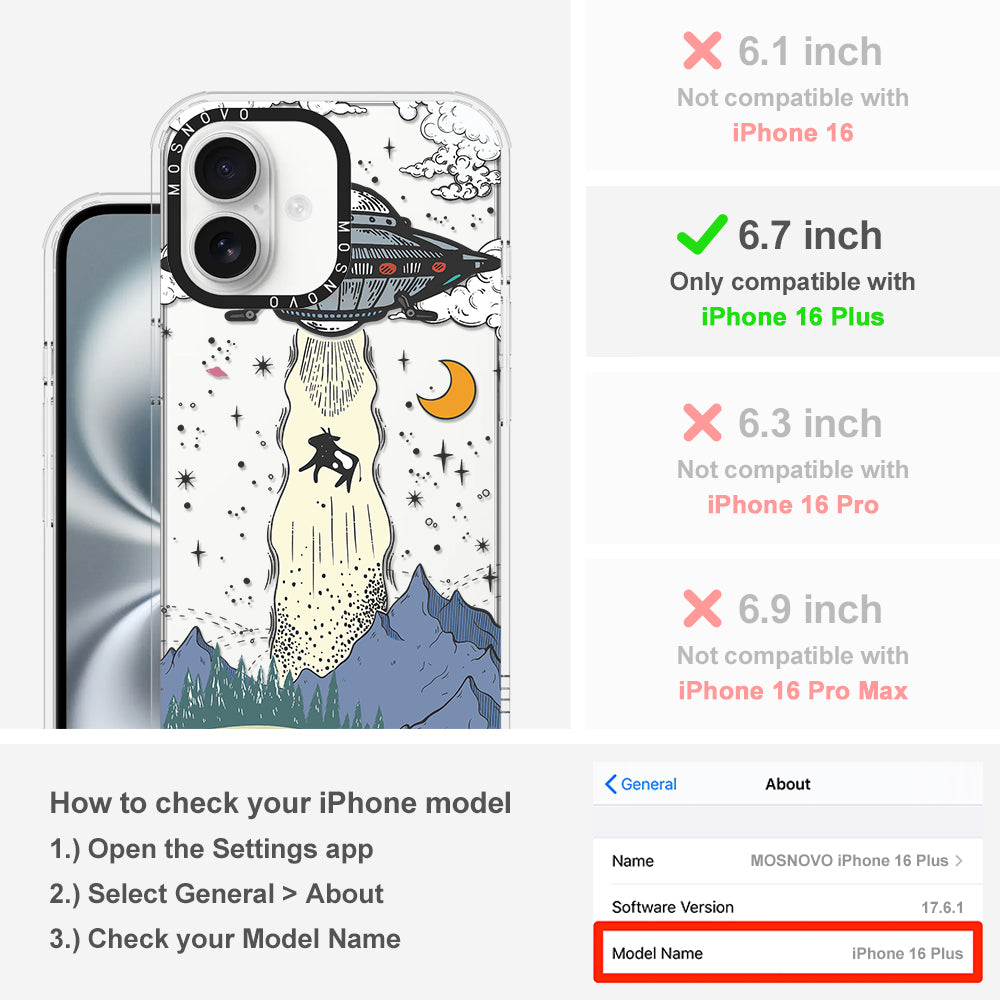 UFO Phone Case - iPhone 16 Plus Case - MOSNOVO