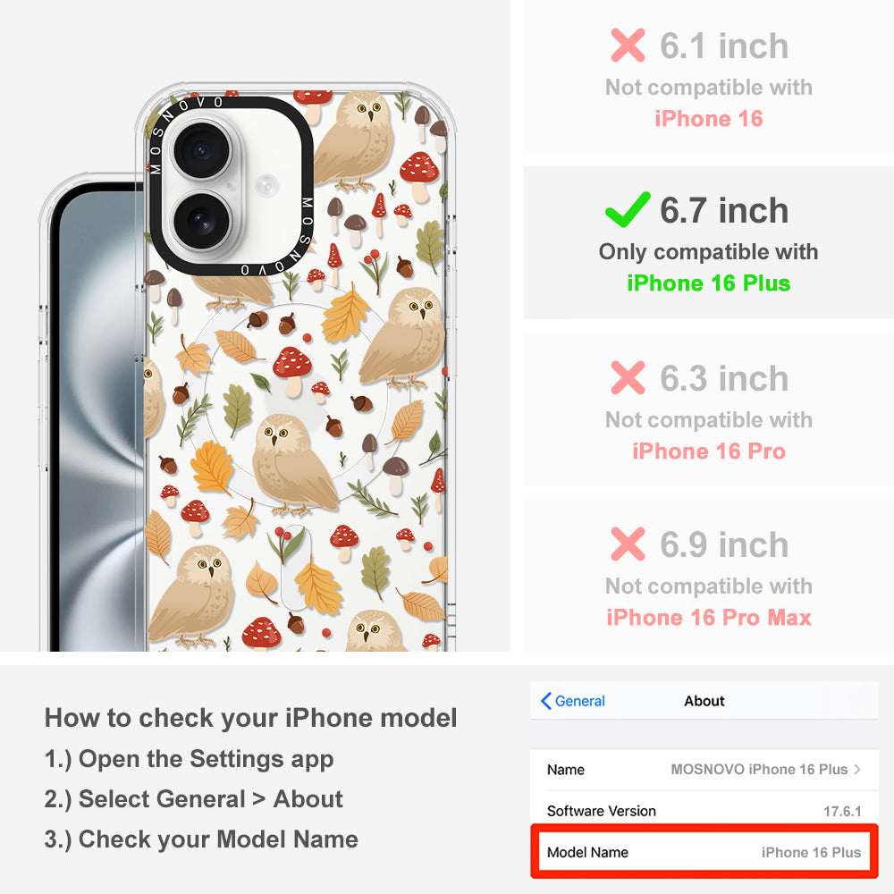 Autumn Owl Phone Case - iPhone 16 Plus Case - MOSNOVO