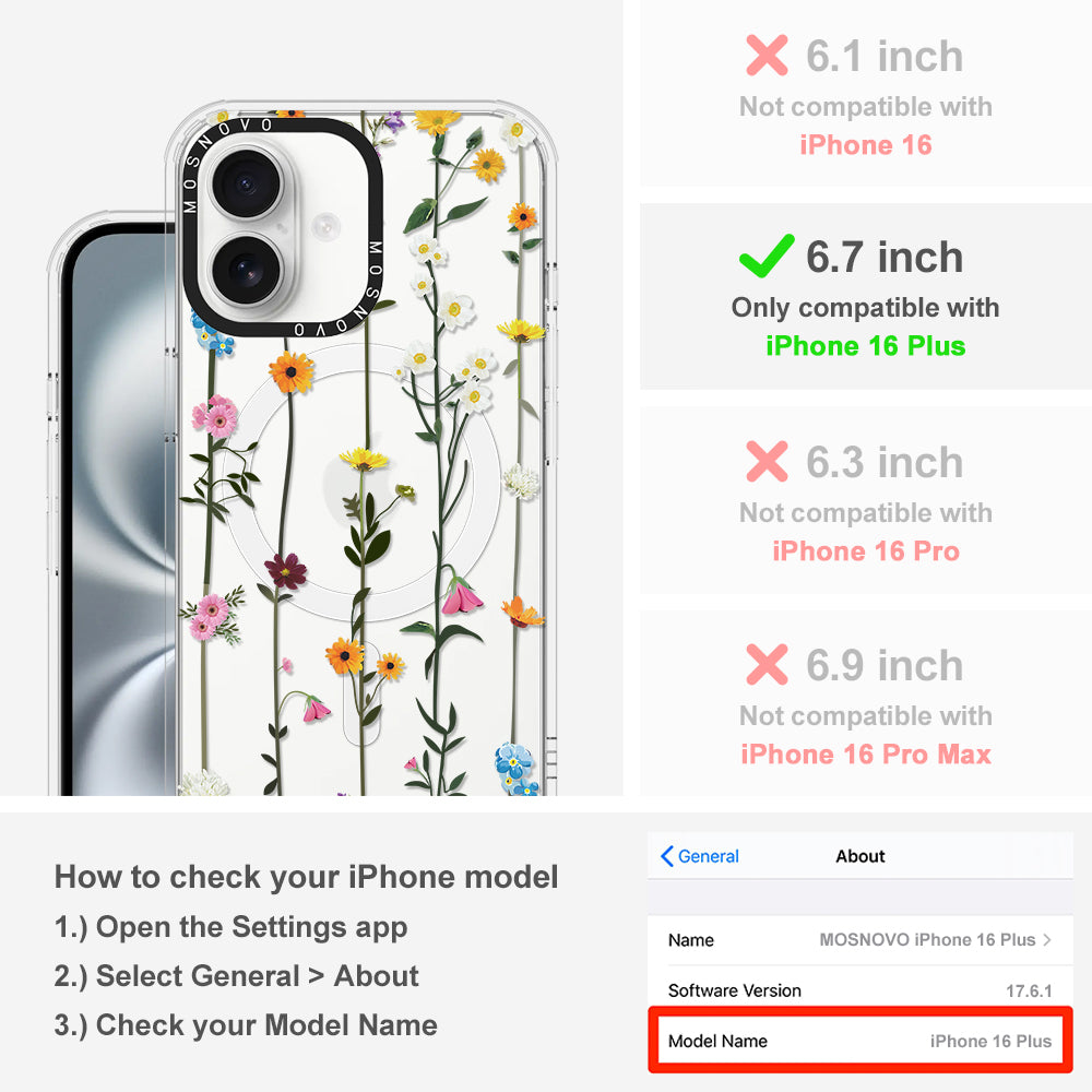 Wildflowers Phone Case - iPhone 16 Plus Case - MOSNOVO