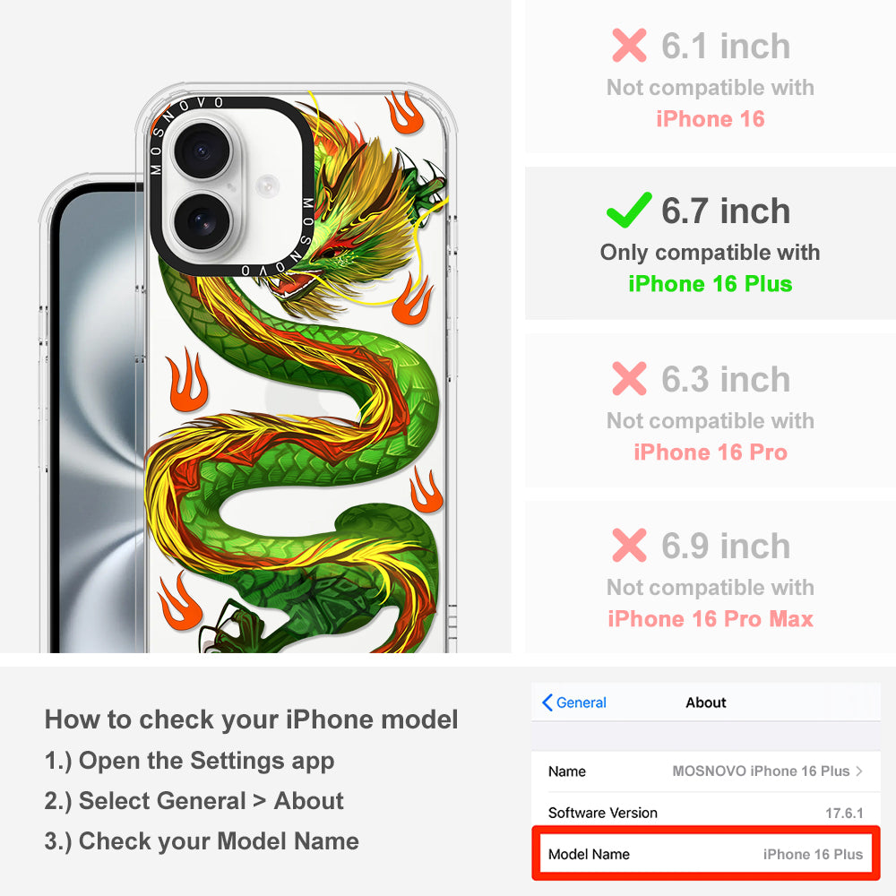 Dragon Phone Case - iPhone 16 Plus Case - MOSNOVO