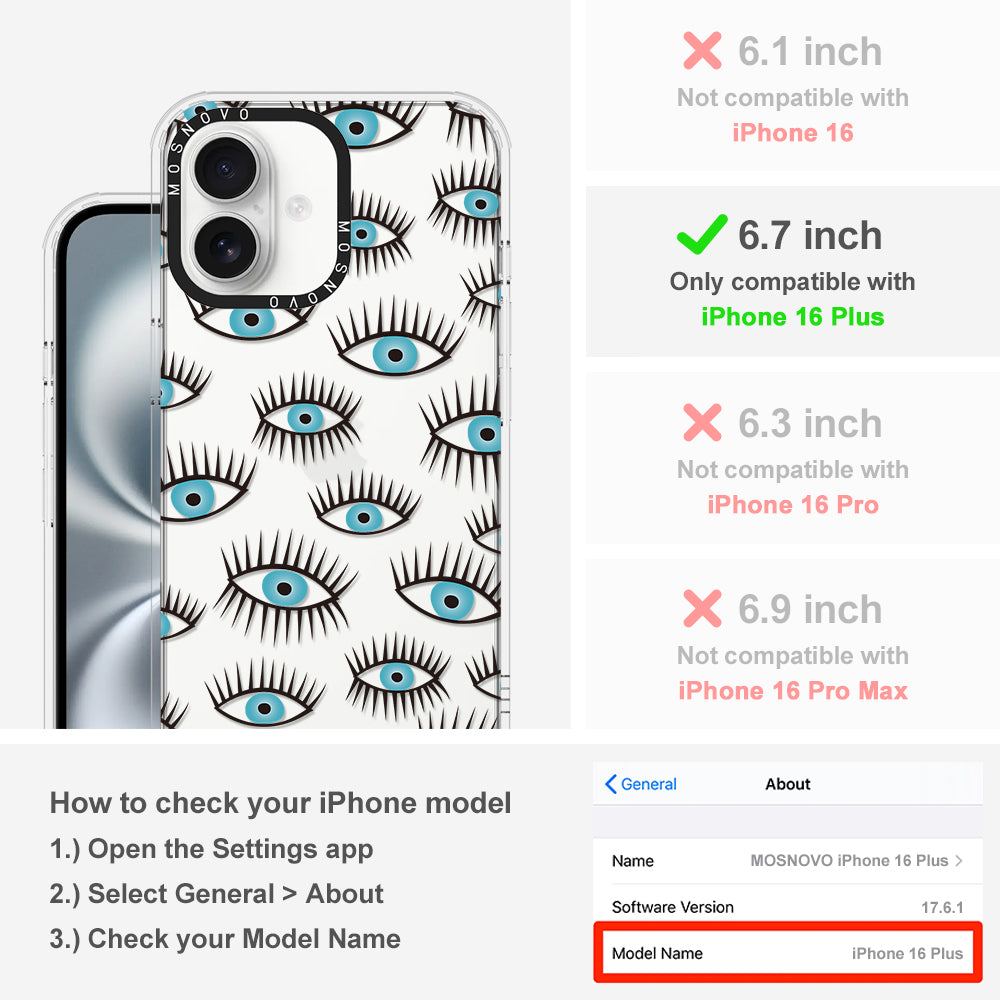 Evil Eye Phone Case - iPhone 16 Plus Case - MOSNOVO