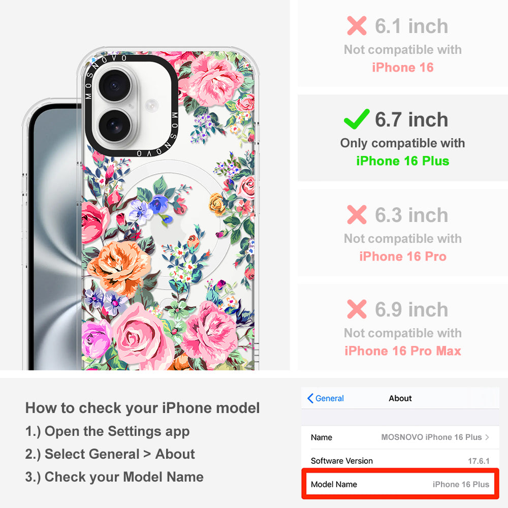 Flower Garden Phone Case - iPhone 16 Plus Case - MOSNOVO