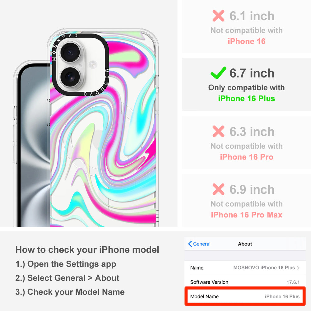 Psychedelic Swirls Phone Case - iPhone 16 Plus Case - MOSNOVO