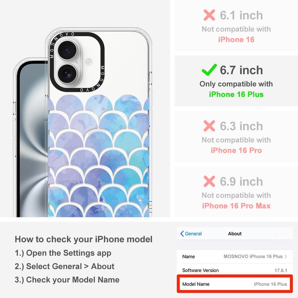 Mermaid Scales Phone Case - iPhone 16 Plus Case - MOSNOVO