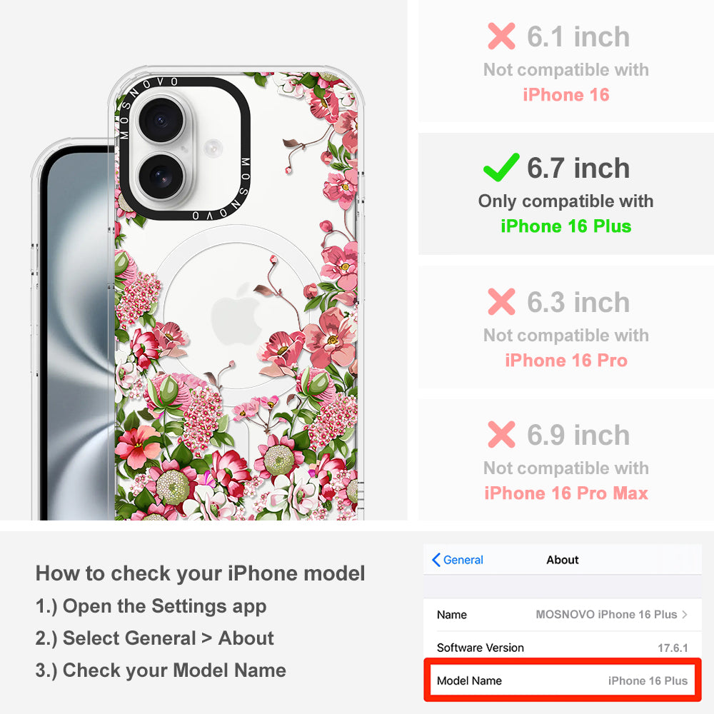 Blooms Phone Case - iPhone 16 Plus Case - MOSNOVO