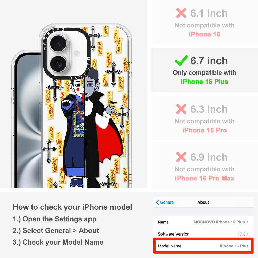 Vampire Vs Jiangshi Phone Case - iPhone 16 Plus Case - MOSNOVO