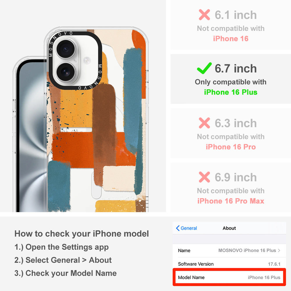 Modern Abstract Artwork Phone Case - iPhone 16 Plus Case - MOSNOVO