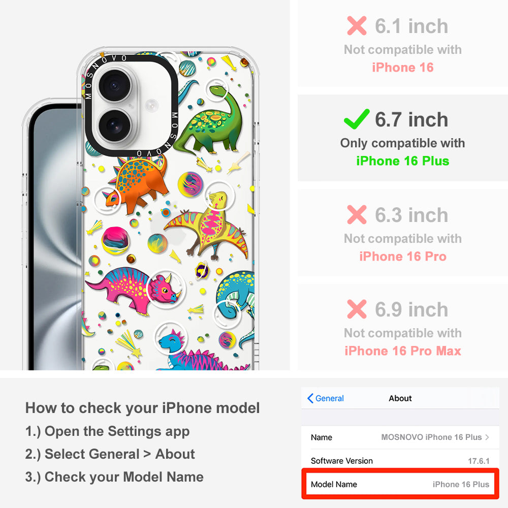 Dinosaur Planet Phone Case - iPhone 16 Plus Case - MOSNOVO