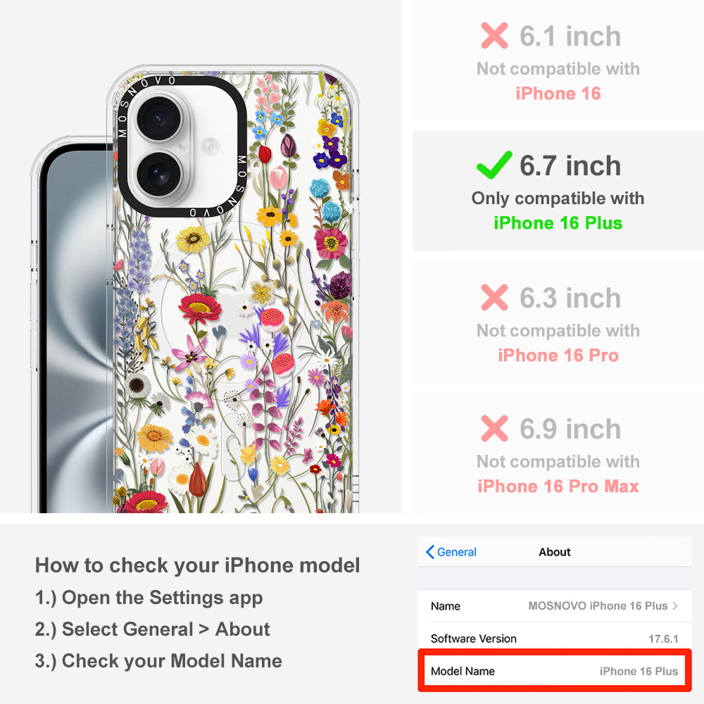 Summer Meadow Phone Case - iPhone 16 Plus Case - MOSNOVO