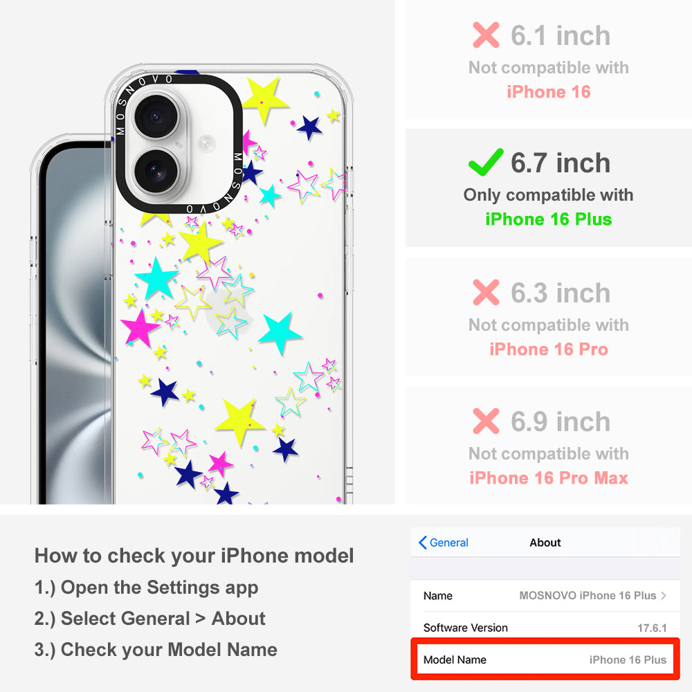 Twinkle Star Phone Case - iPhone 16 Plus Case - MOSNOVO