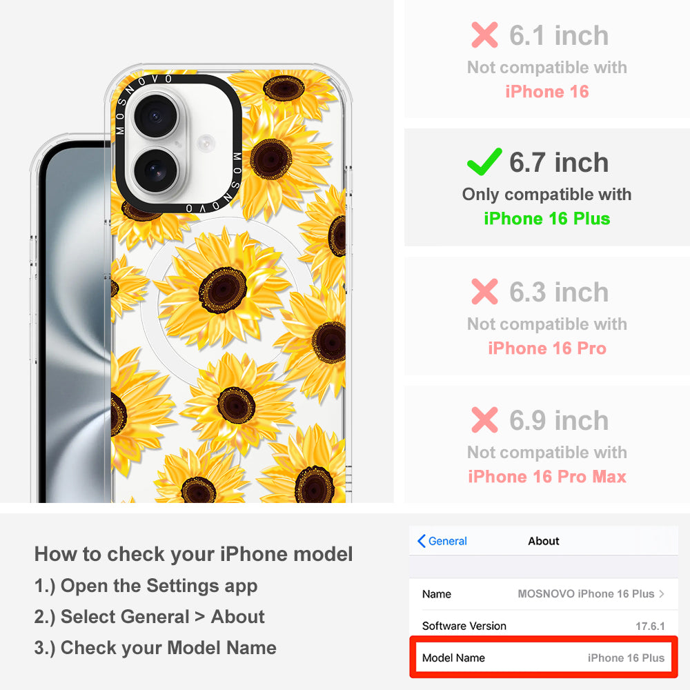 Sunflowers Phone Case - iPhone 16 Plus Case - MOSNOVO