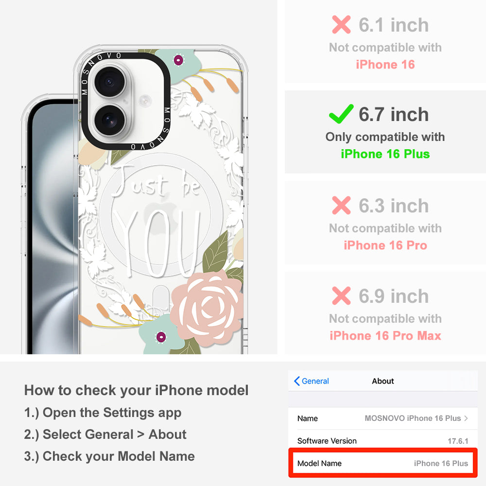 Just Be You Phone Case - iPhone 16 Plus Case - MOSNOVO