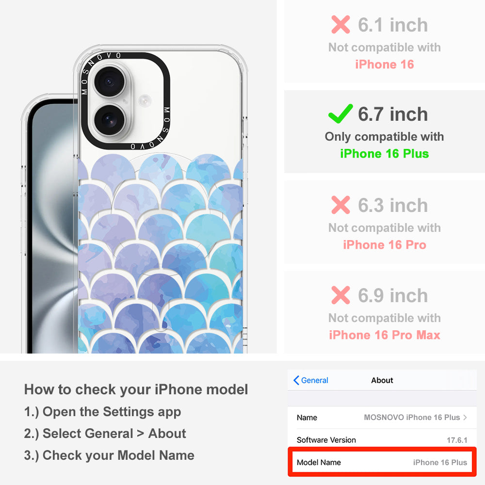 Mermaid Scales Phone Case - iPhone 16 Plus Case - MOSNOVO