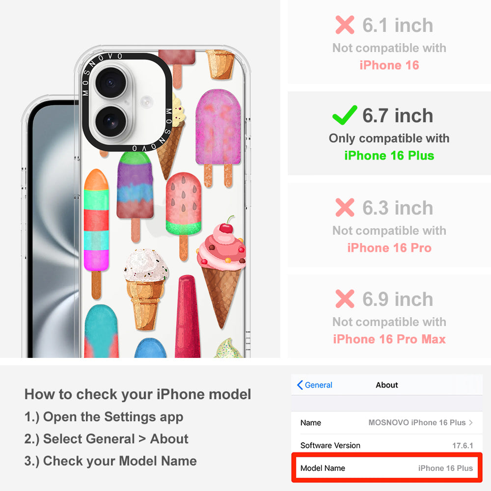 Ice Cream Phone Case - iPhone 16 Plus Case - MOSNOVO