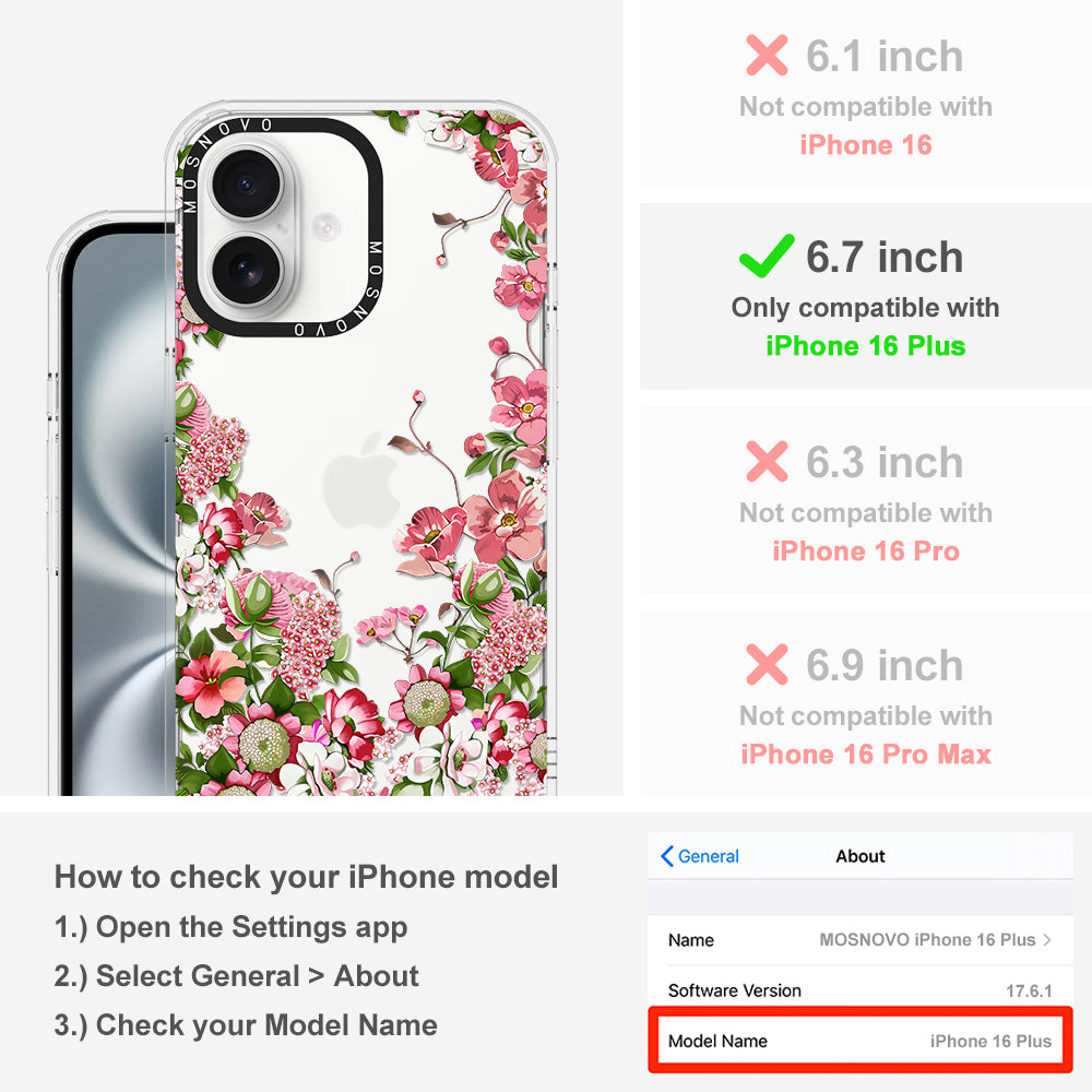 Blooms Phone Case - iPhone 16 Plus Case - MOSNOVO