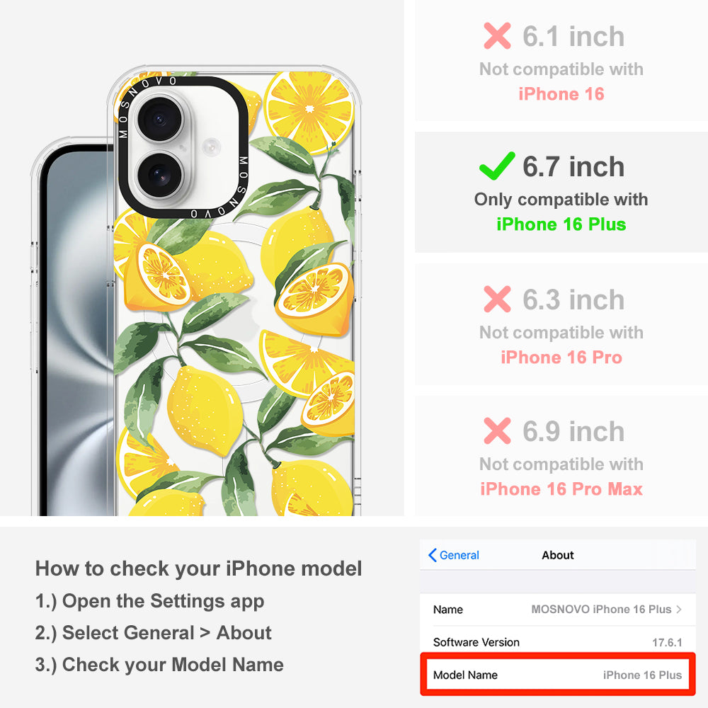 Lemon Phone Case - iPhone 16 Plus Case - MOSNOVO