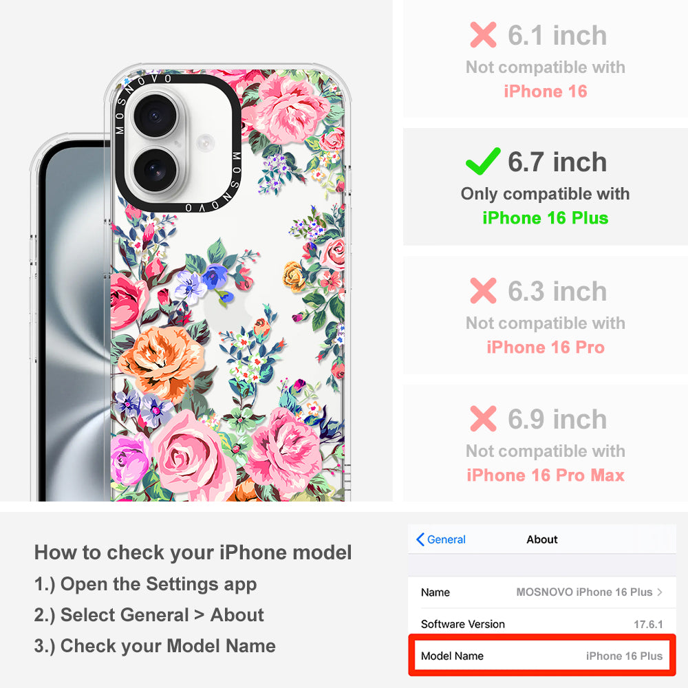Flower Garden Phone Case - iPhone 16 Plus Case - MOSNOVO