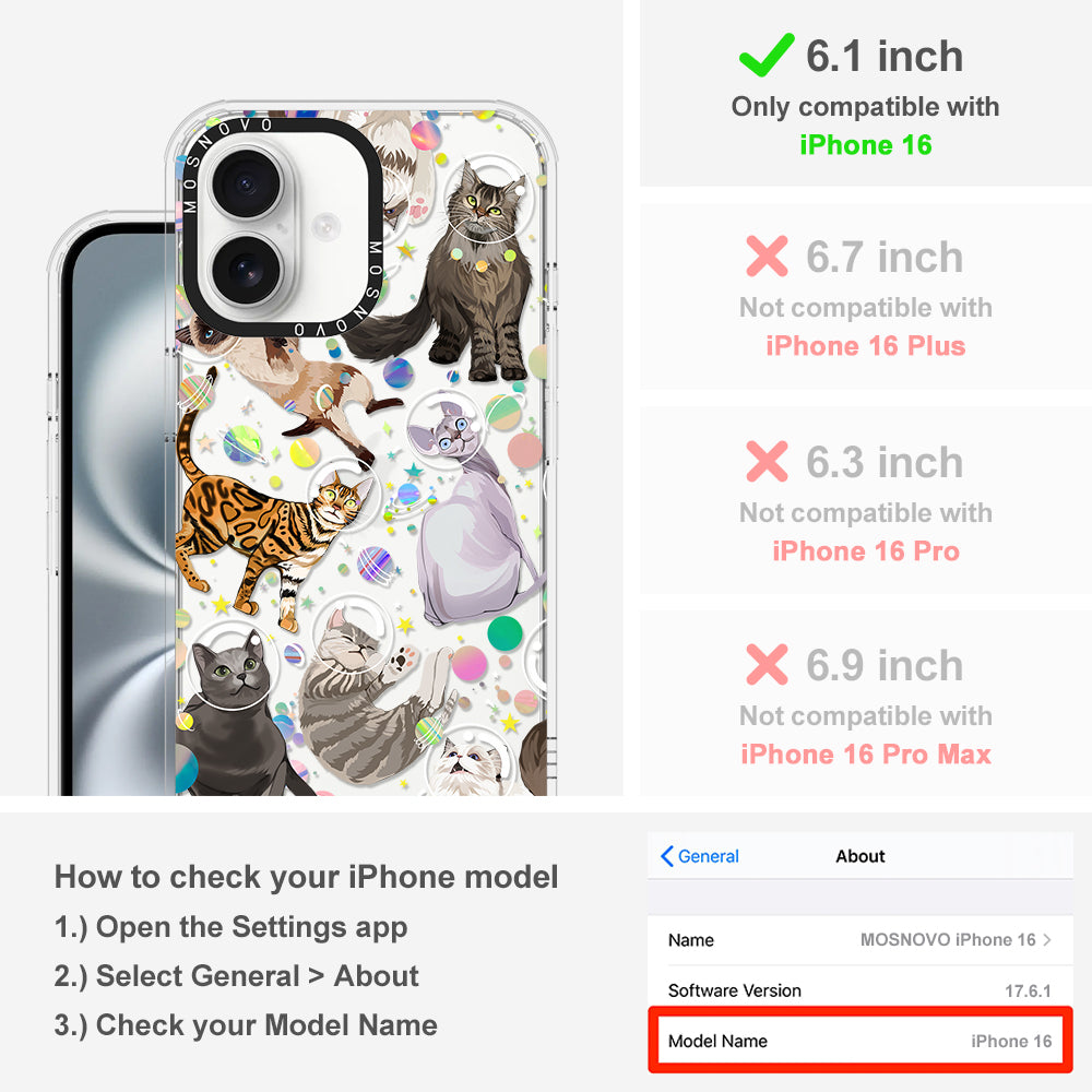 Space Cat Phone Case - iPhone 16 Case - MOSNOVO