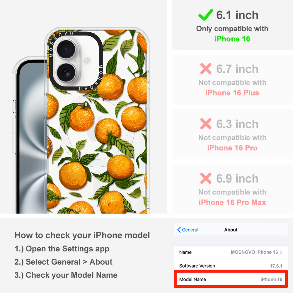 Tangerine Phone Case - iPhone 16 Case - MOSNOVO