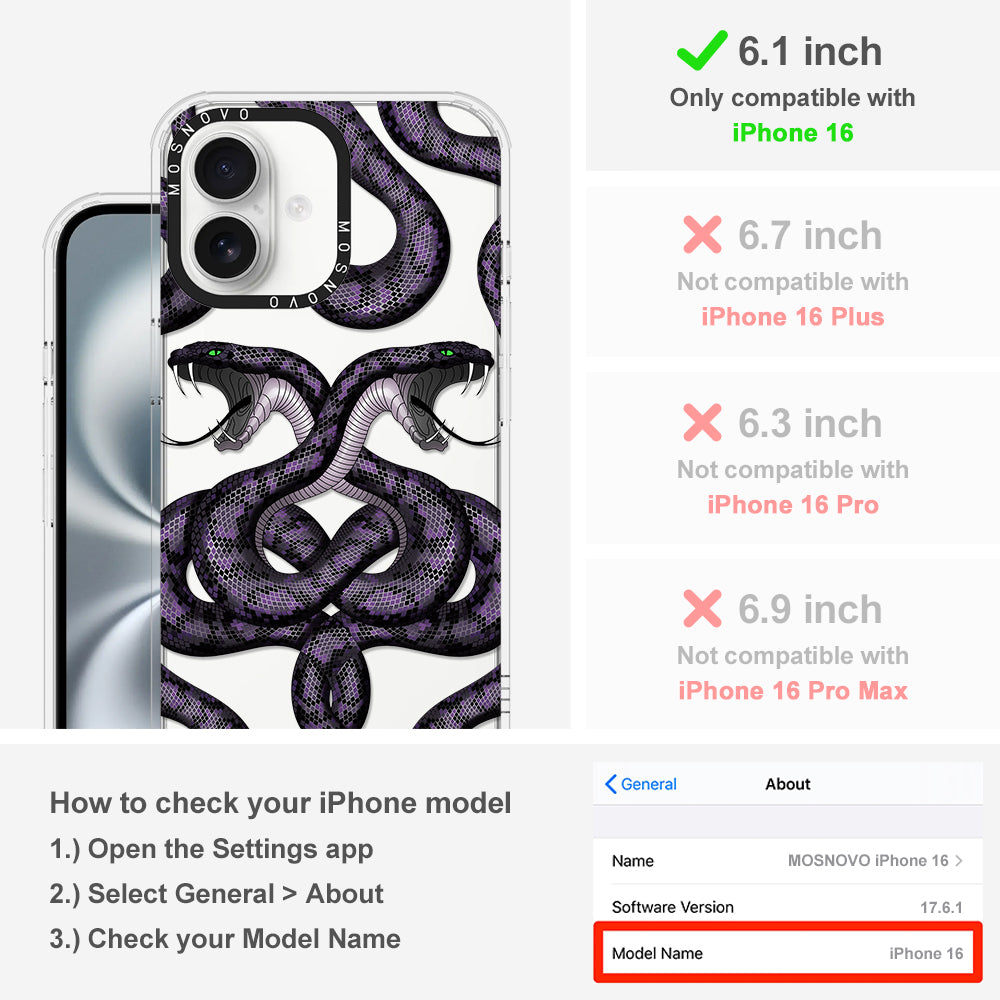 Mystery Snake Phone Case - iPhone 16 Case - MOSNOVO