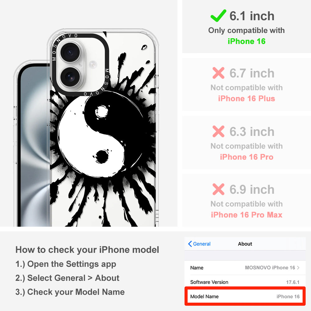 Ying Yang Phone Case - iPhone 16 Case - MOSNOVO