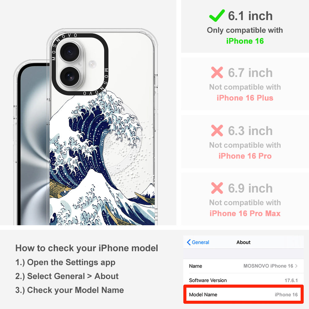 Great Wave Phone Case - iPhone 16 Case - MOSNOVO