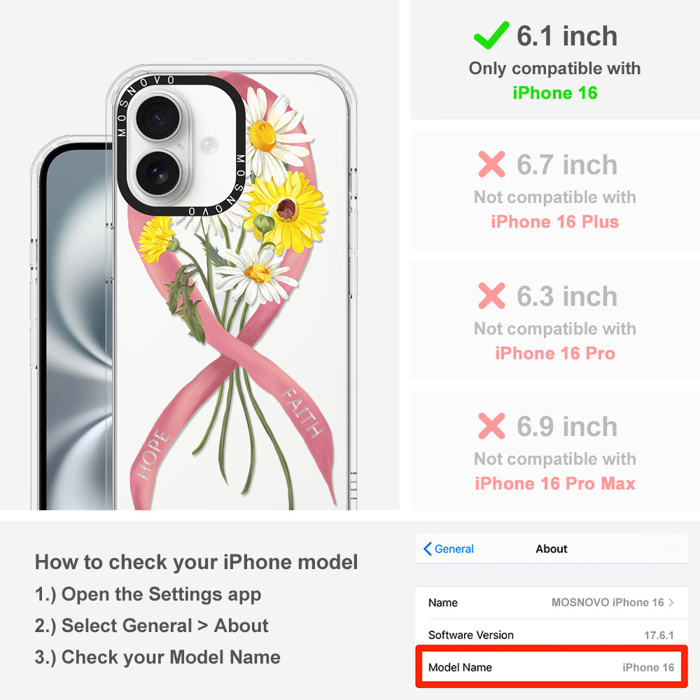 Breast Awareness Phone Case - iPhone 16 Case - MOSNOVO