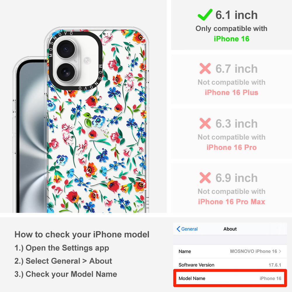 Little Wild Flower Phone Case - iPhone 16 Case - MOSNOVO