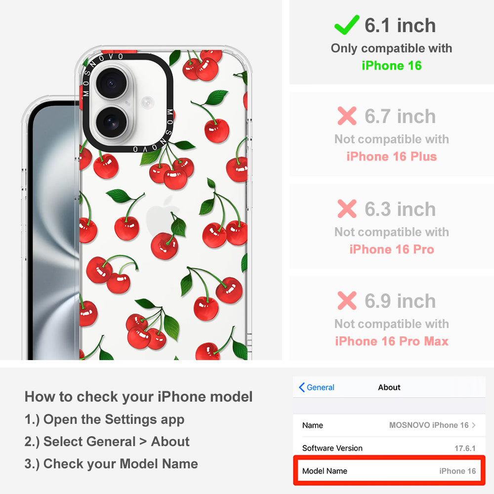 Poppy Cherry Phone Case - iPhone 16 Case - MOSNOVO