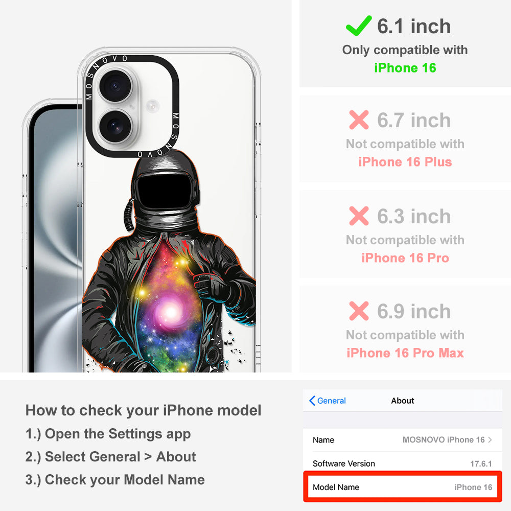 Mystery Astronaut Phone Case - iPhone 16 Case - MOSNOVO