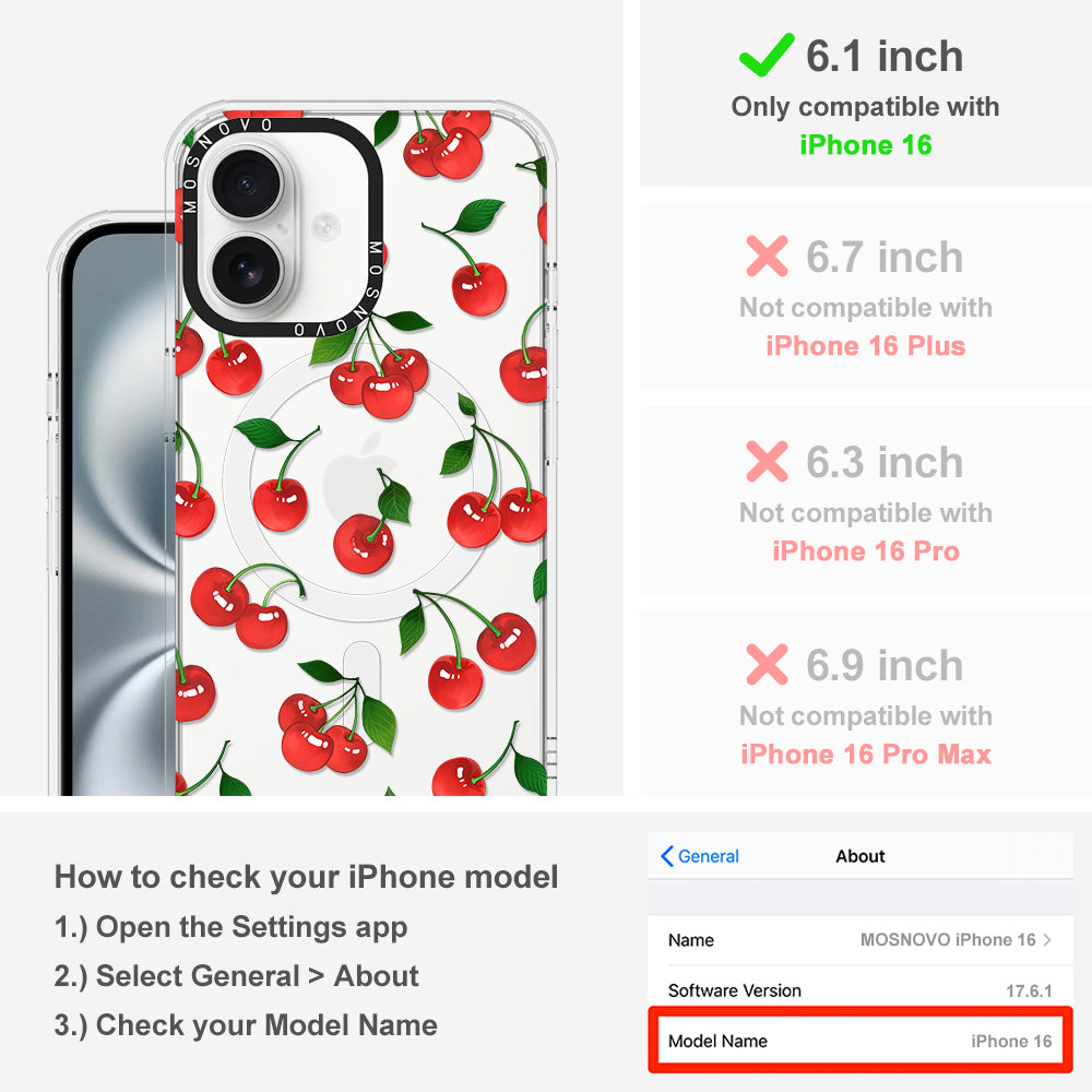 Poppy Cherry Phone Case - iPhone 16 Case - MOSNOVO