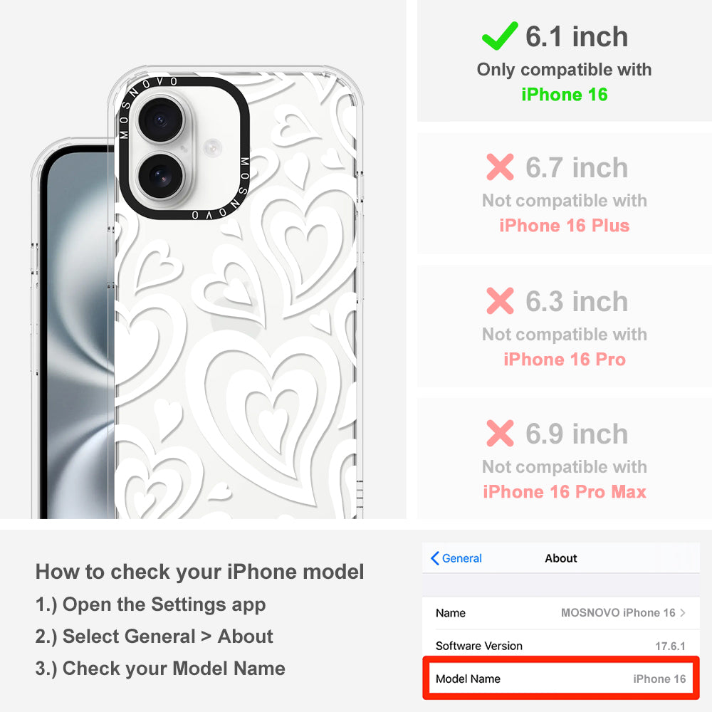 Twist Heart Phone Case - iPhone 16 Case - MOSNOVO