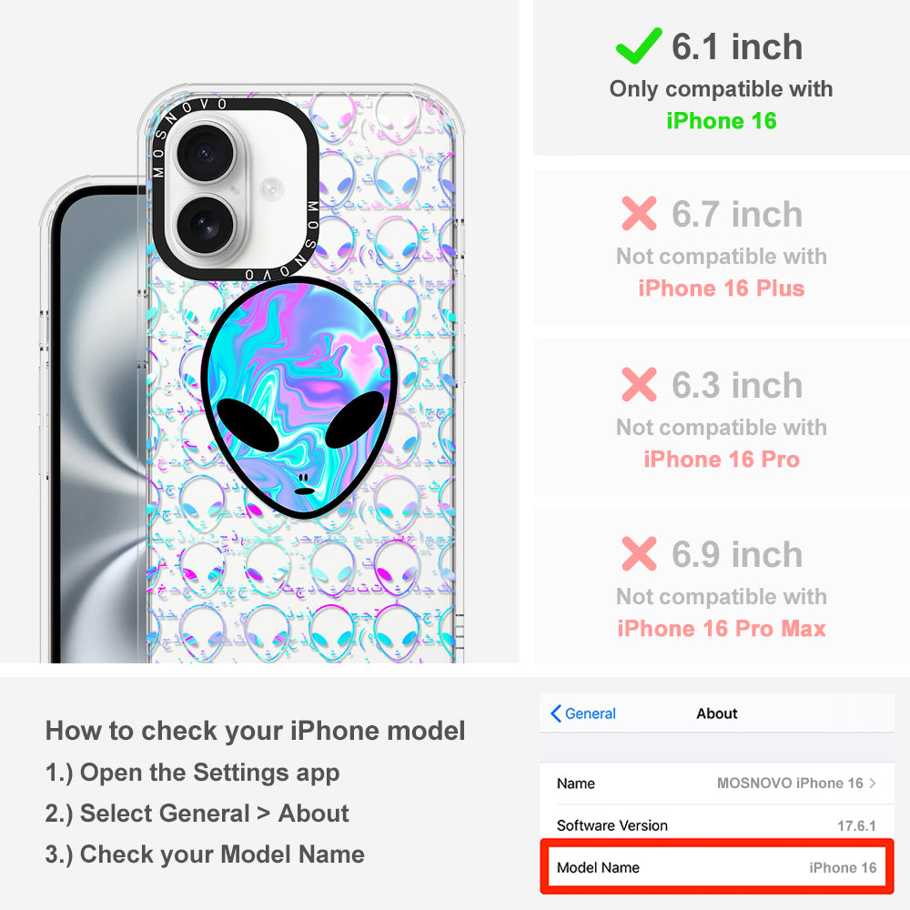 Space Alien Phone Case - iPhone 16 Case - MOSNOVO