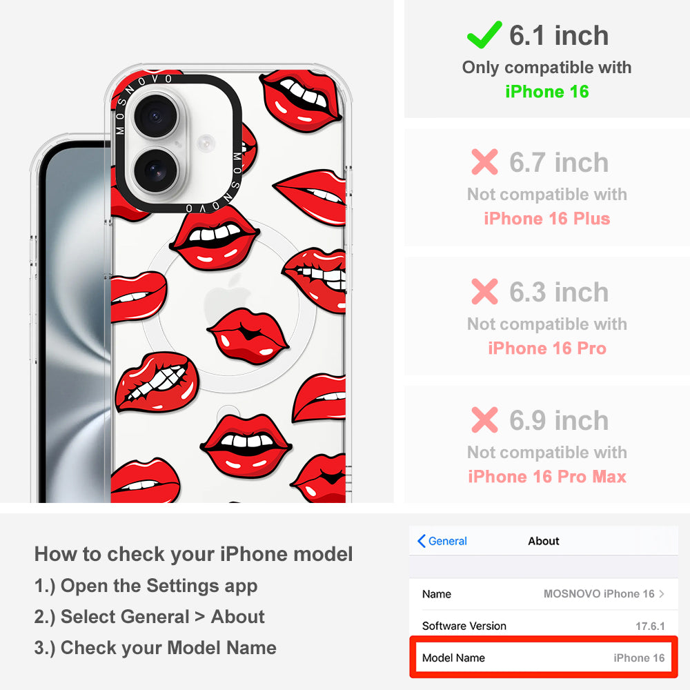 Hot Lips Phone Case - iPhone 16 Case - MOSNOVO